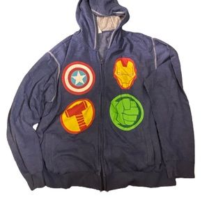 Marvel Avengers zipper hoodie, size 2X